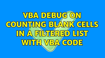 VBA debug on counting blank cells in a filtered list with VBA code
