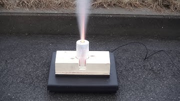 T-nut inside plywood nozzle. Sugar rocket endburner. Test 2.