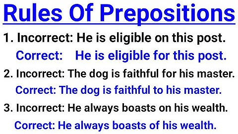 Rules of Prepositions / How to use preposition correctly / make sentences using preposition / by MA