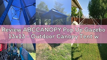 Review ABCCANOPY Pop Up Gazebo 13x13 - Outdoor Canopy Tent with Mosquito Netting for Patio Garden Ba