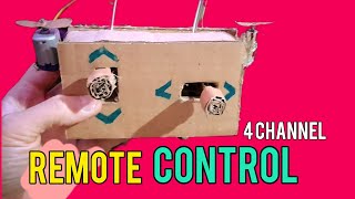 make remote wire control  4 channel with  cardboard/ make wire control  with  car / make control