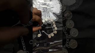 #antique silver colour girls bracelet#making at home 🥰🧿 like share subscribe and comment 🙏