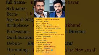 R Madhavan | 🔥🔥🔥 | Biography #shorts #youtubeshorts #viral #biolipi