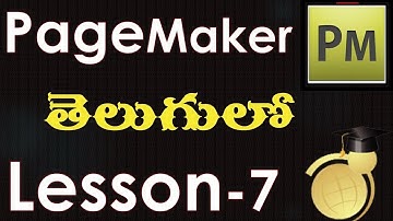 text formatting and word processing in Page Maker - Lesson 7 - Telugu