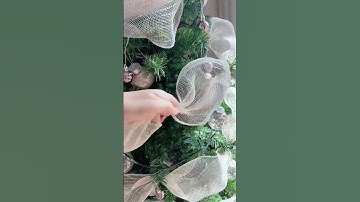 Life Hacks 32--How to make wide ribbon on tree turn into bows ? #christmas #christmasornament #usa