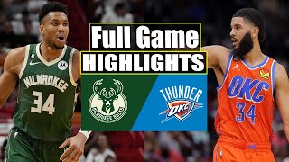 Milwaukee Bucks vs Oklahoma City Thunder FULL GAME HIGHLIGHTS | March 24 | 2024 NBA Season