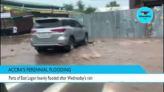 Part of East Legon flooded after Wednesday's downpour