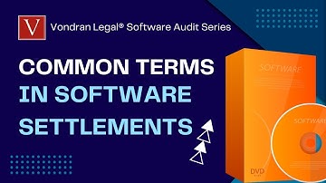 Software settlement agreements - common terms you may encounter