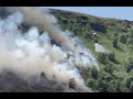 Firefighters battle six separate wildfires in south Wales