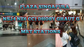 PLAZA SINGAPURA NS24 NE6 CC1 DHOBY GHAUT G MRT STATIONS #red #purple #orange #lines #exit #mrt #sgp