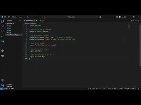 text to speech by pyttsx3 in #python