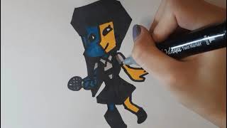 Drawing ENA Friday night funkin week 5 - ENA over boyfriend ( playable ENA)