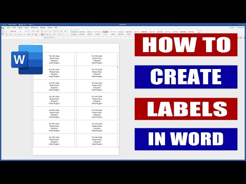 How to make labels in Word | Microsoft Word tutorial