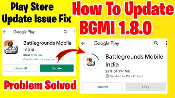 how to update bgmi 1.8 version || bgmi Update Not Showing In Play Store Problem Solved
