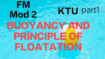 Buoyancy,Centre of buoyancy,Principle of floatation and Related problems FM Module 3 💎 Part 1