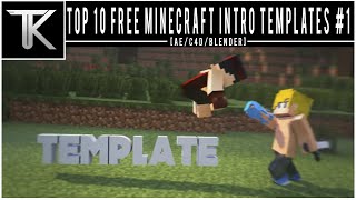 TOP 10 FREE Minecraft Intro Templates #1 Cinema 4D, After Effects & Blender