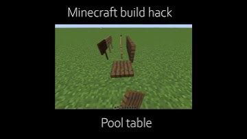 Minecraft build hack pool table #shorts