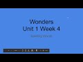Unit 1 Week 4 Spelling Quiz