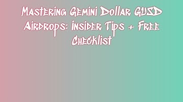 Claim Free Gemini Dollar GUSD Airdrop  | Learn How to Swap or Sell Gemini Dollar GUSD Airdrop