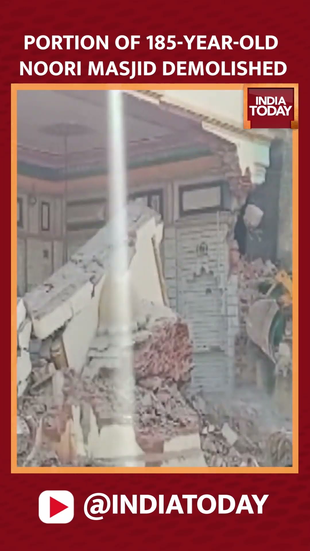 Portion Of 185-year-old Noori Masjid Demolished For Highway Widening In UP