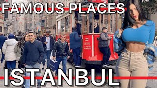 TurkiyeIstanbul,Kadikoy Istiklal Street Taksim Square Galata Tower Walking Tour Travel Guide |4K