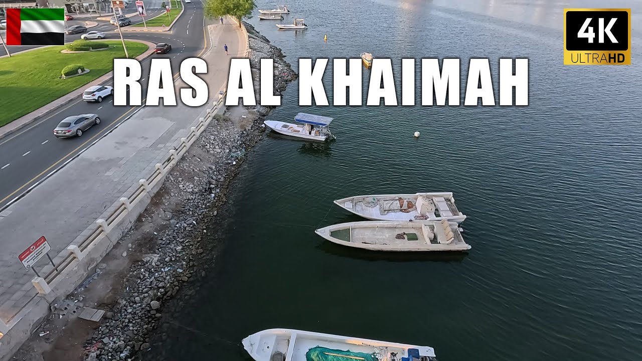 RAS AL KHAIMAH CITY AND KUWAITI MARKET UAE ( 4K ) Walking Tour