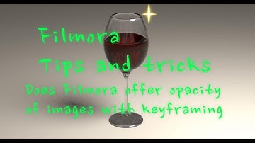 Does Filmora offer opacity of images with keyframing