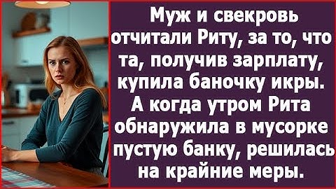 Муж и свекровь отчитали Риту, за то, что та получив зарплату, купила баночку икры. А на утро.