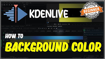 Kdenlive How To Background Color
