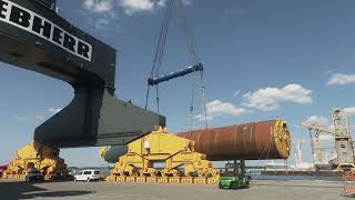 Liebherr - We heavy-lift your project: Monopiles for wind farm