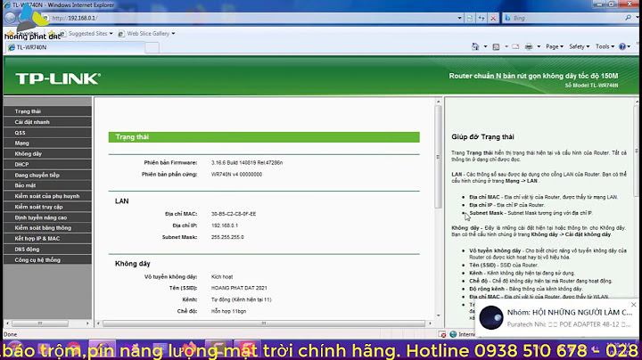Hướng dẫn cài đặt modem wifi tp-link tl-wr740n cổng lan