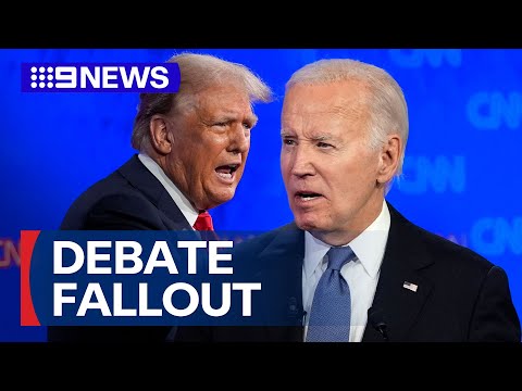 Biden resisting calls to step down after Trump debate | 9 News Australia