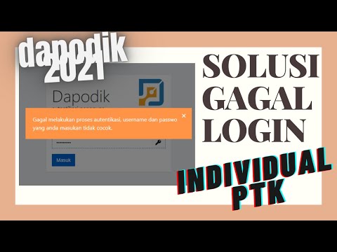 DAPODIK 2021 - SOLUSI GAGAL LOGIN WEB INDIVIDUAL PTK