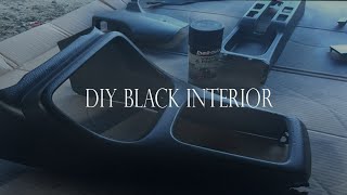 DIY Black Interior (Part 1) dupli color fabric and vinyl paint | Vlog #7