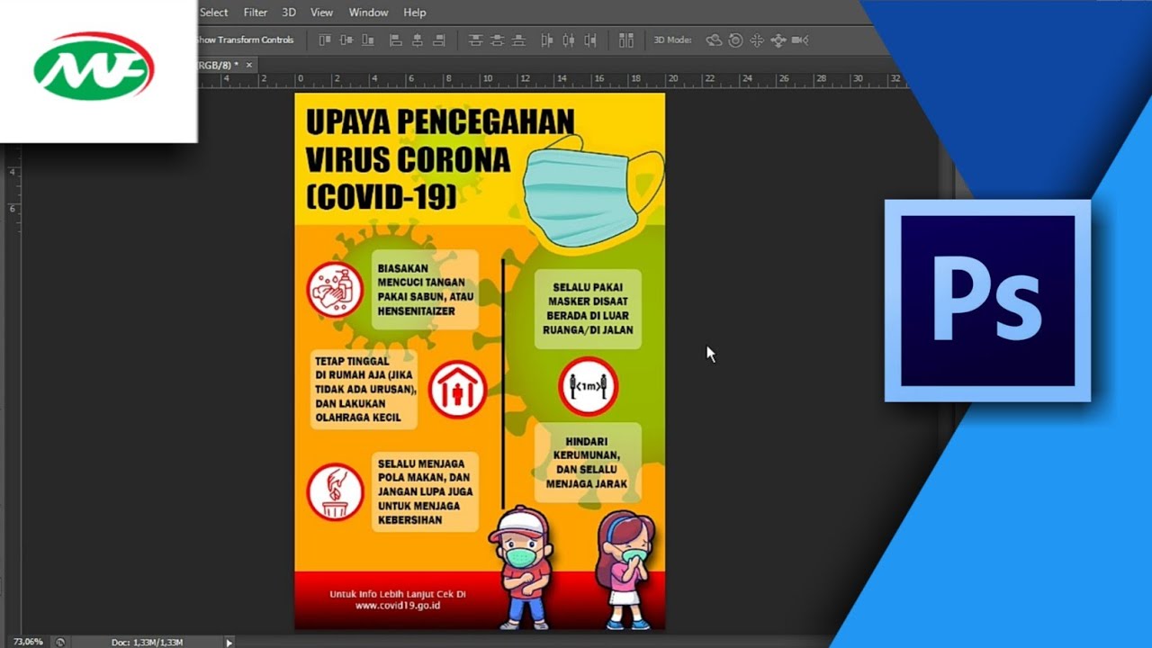 Membuat Brosur Pencegahan Virus Corona Di PhotoShop Dengan 