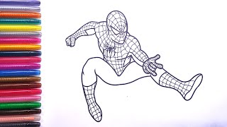 Mewarnai gambar Spider Man | Untuk Anak-anak Dan Balita