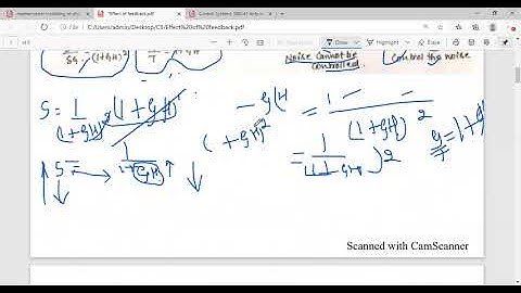 18EC43 Control Systems lecture 7:Effects of feedback, Mathematical Modelling Introduction
