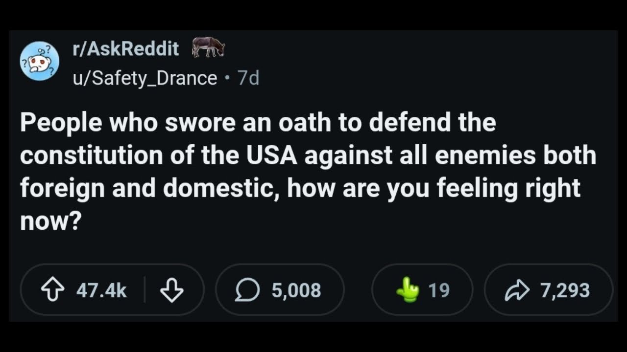 People who swore an oath to defend theconstitution of the USA against all enemies both foreign