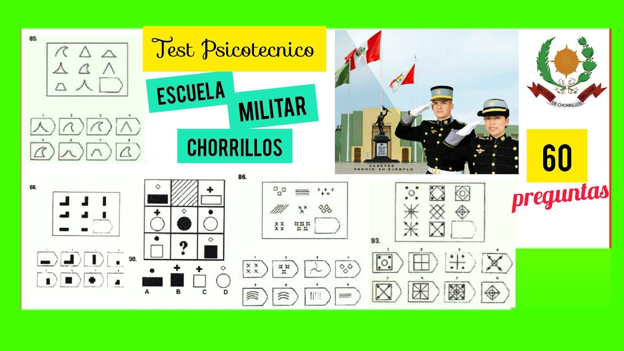 Test Psicotecnico 🧠 Escuela Militar de Chorrillos - Examen Admisión