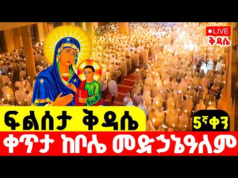 LIVE ቀጥታ ከቦሌ መድኃኔዓለም ፍልሰታ 5ኛ ቀን ዛሬ 5 አቡየ ናቸው