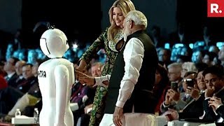 Made In India Bot 'Mitra' Greets PM Modi & Ivanka Trump