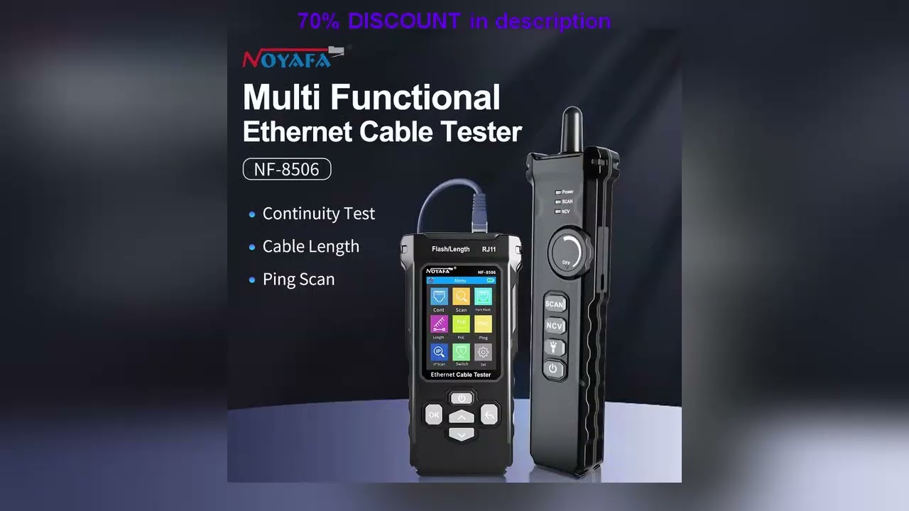 A must-have product! NOYAFA NF-8506 Network Cable Tester Supports PING test/IP scan/network port s