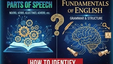 How to Identify Parts of Speech?,Part--4, Fundamentals of English 