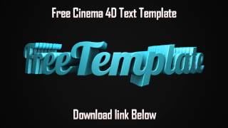 Free Cinema 4D Text Template #1
