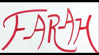 İsimleri Güzel Yazı Ile Yazma Kaligrafi Kaligrafi Ile İsim Yazımı Brush Pen Farah