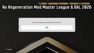 No Regeneration Mod Master League & BAL 2026   Instalation - PES 2021 & Football Life 2026