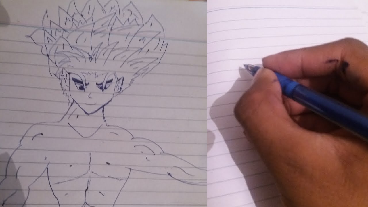 How to Draw Goku from Dragon Ball (step by step) 2018 - YouTube