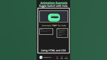 Create a Professional Animated Toggle Switch With A Hole | HTML and CSS #html #css