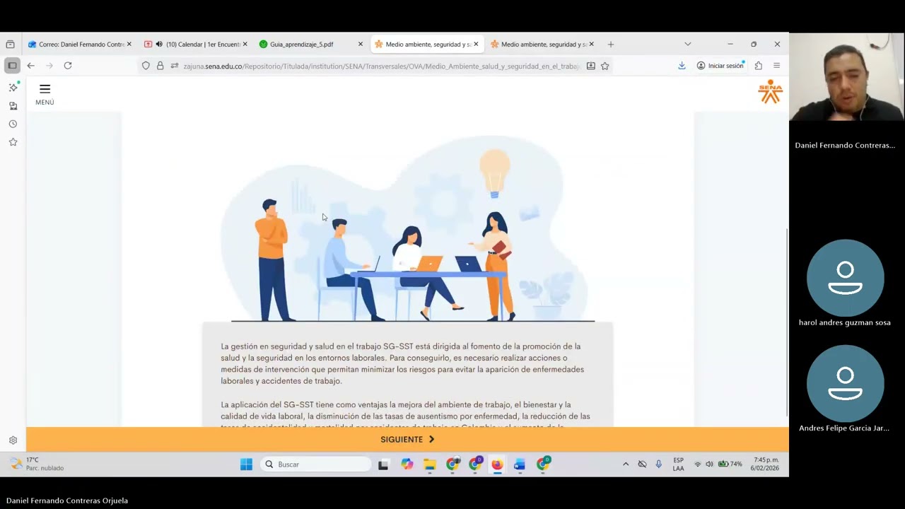 1er Encuentro sincrónico Transversal Protección Ambiental, Seguridad y Salud en el Trabajo