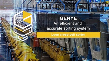 What an efficient sorting system!  Genye loop cross-belt sorter